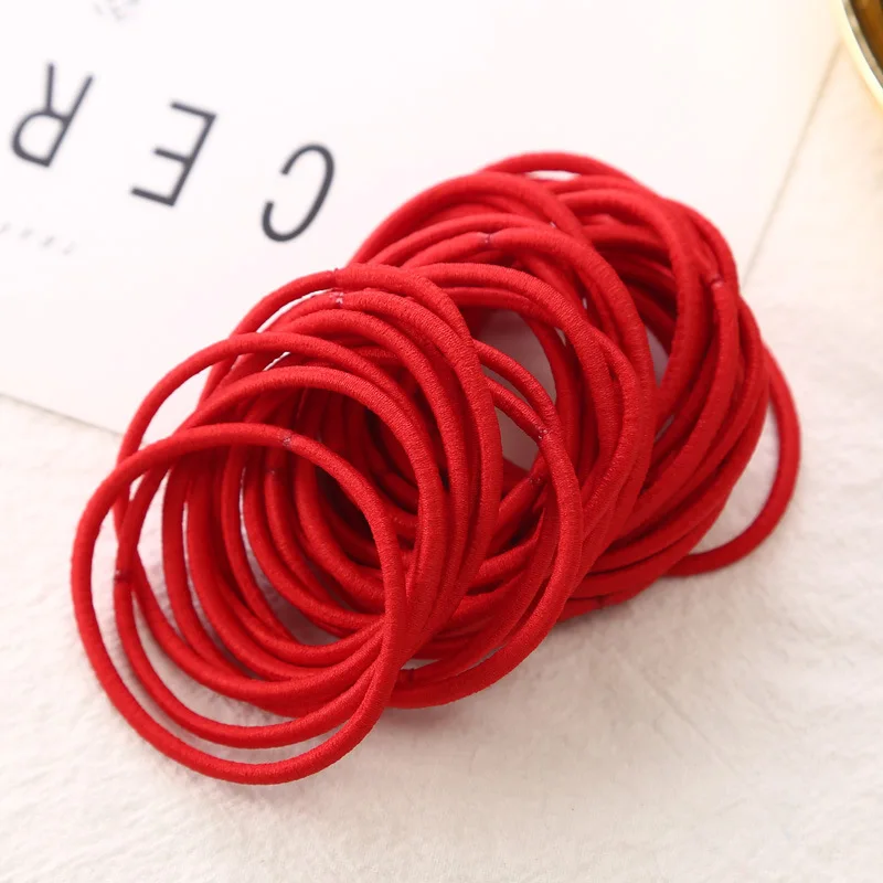 10 Pcs/lot Black Blue Rubber Band Hair Ties Gum Hair Accessories White Ponytail  Holder High Elastic Hair Bands For Girls Women