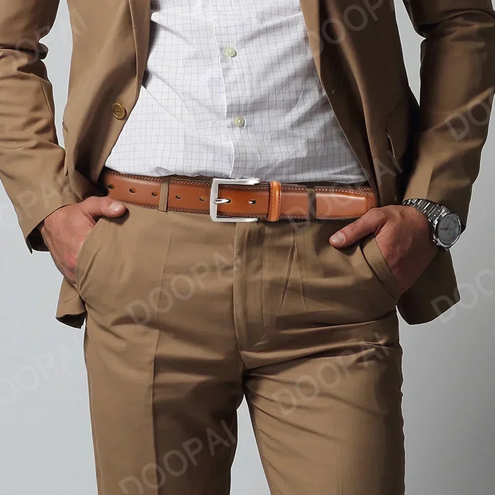 105 125 155cm Plus Size Men Belts High Quality Genuine Leather LONG Large Pin Buckle Metal Automatic Buckle Male Belts Strap Mal image 6