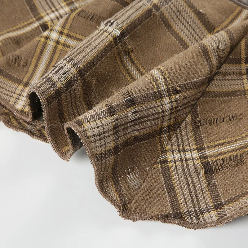 Mini jupes rétro pour femmes, rayures en dentelle, carreaux en cuir, mode irrégulière, Design Chic, robes courtes