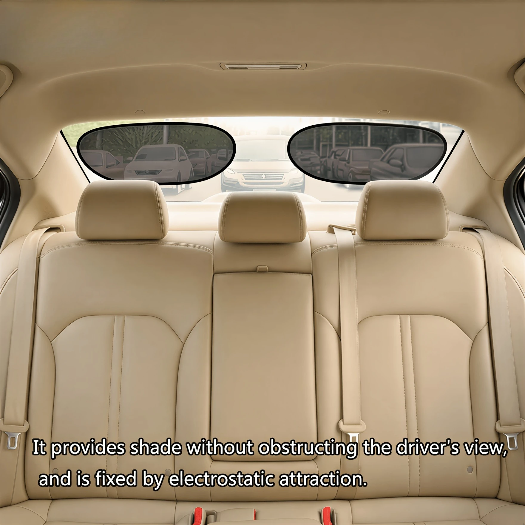 2pcs Car Sunshade, Anti-Glare & UV Protection, Blocks Sunlight Without Blocking Vision,Fit for Front/Rear/Side Windows & Sunroof image 4