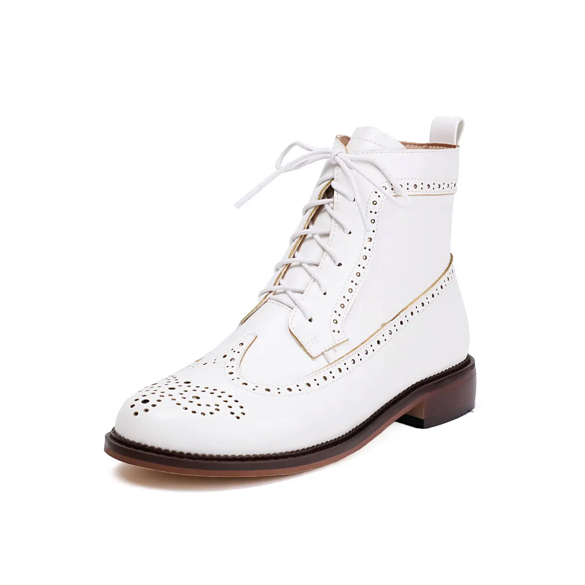 Women's Outfit Vintage Victorian Lace Up Boots Chunky Heel Ankle Booties Side Zip Short Boots Dress Shoes