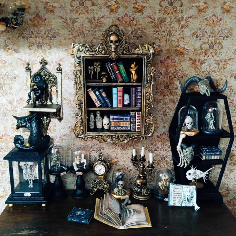 

1/6 Miniature Toy Halloween Scene Ornament Doll House Model Furniture Accessories 1/12 Bjd Ob11 Gsc Blyth Lol Cabinet Decor Prop