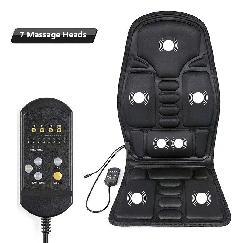 Multifunctional Portable Car Massage Cushion Vibration Seat Massager for Neck And Waist Car & Home Dual Use Massage Pad