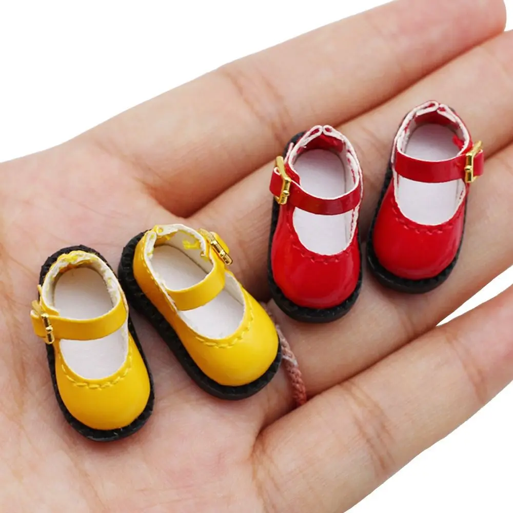 1 Pair Doll Accessories 1/12 BJD ob11 Dolls Shoes Obitsu11 GSC DOD Mini Round Toe Sandals Casual Toys Gift For Children