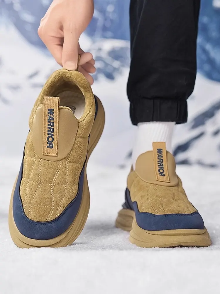 

Теплые мужские зимние ботинки на подкладке Fce Thiened Winter Casual oes Легко носить на открытом воздухе с низким вырезом Cotton oes для скалолазания