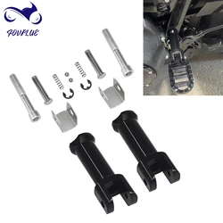 Motorcycle Foot Peg Mounts Clevis Fit For Harley Davidson Softail 2018-2025 (Gloss Black) Passenger Footpeg Support Kit