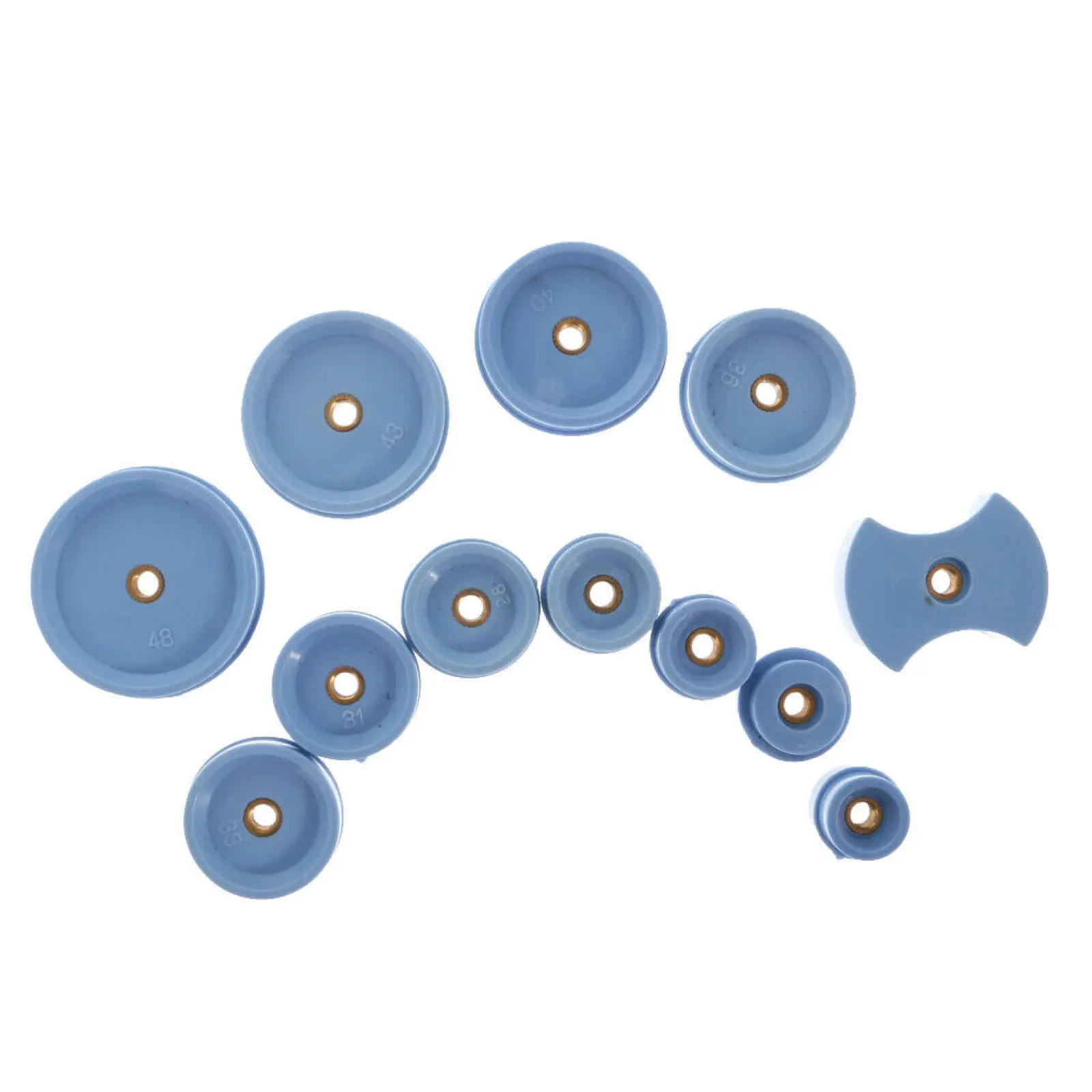 12pcs Crystal Glass Fitting Die Watch Back Case Press Opener Closer Fitting Repair Tool Dies Set Replacement For Watchmaker