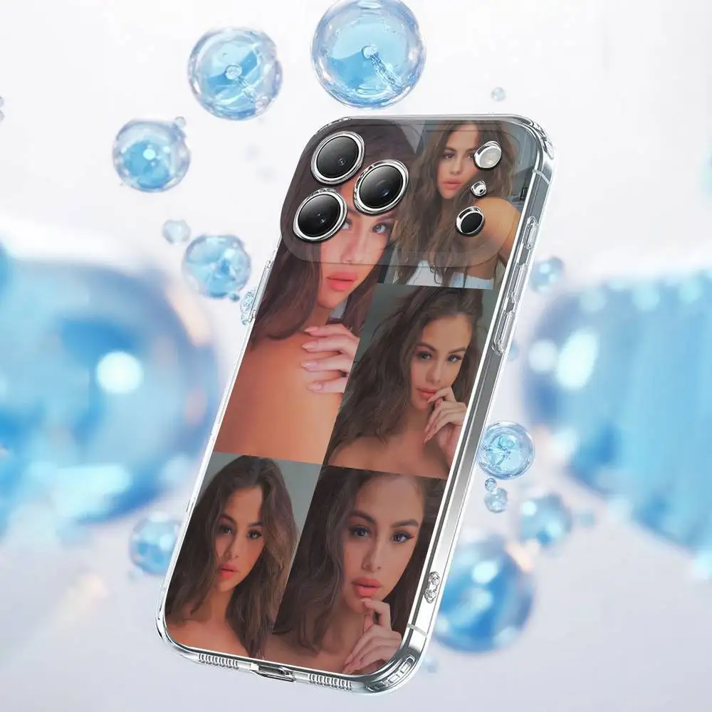 Custodia per telefono S-Selena Gomez per iPhone 17,16,15,14,13,12,11,Plus,Pro,Max,Plus,E,Air,Mini Cover trasparente