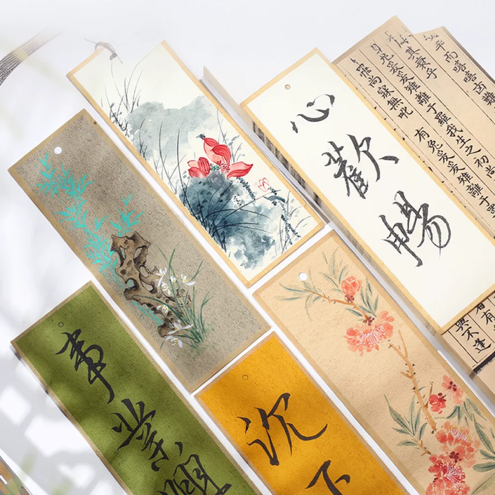 Classical Paper Bookmark DIY Blank Calligraphy Paper For Ink Wash Painting Handcrafted Art Bookmark Stationery Supplies