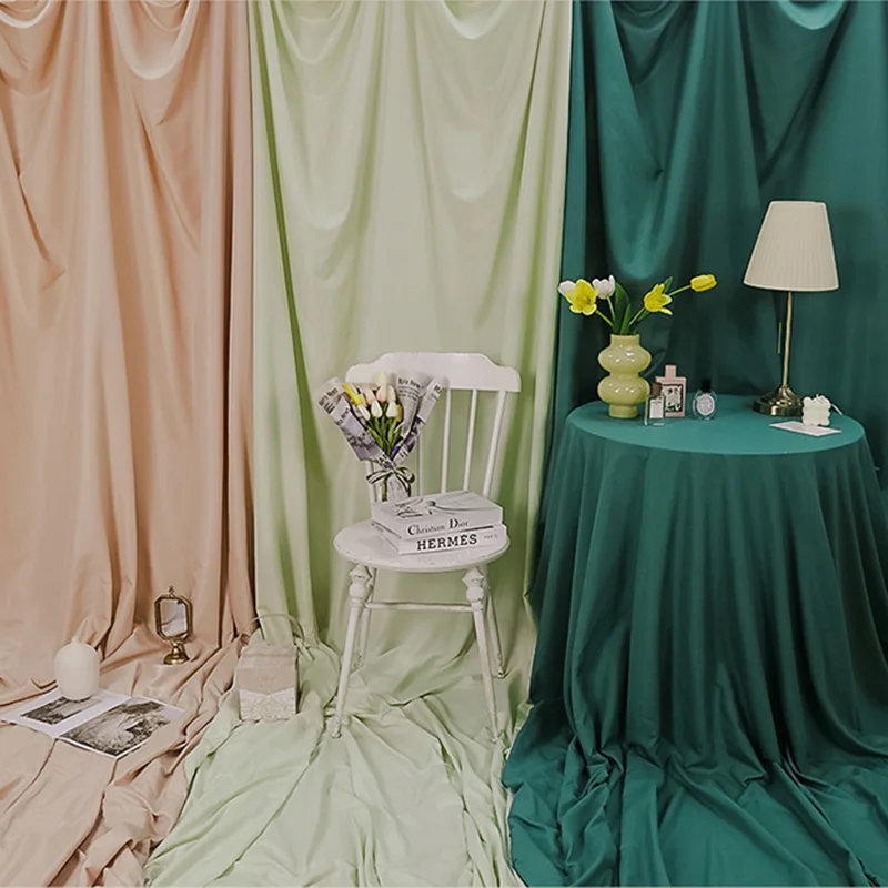 Photography Background Cloth Green Fresh Spring Beige Live Wall Hanging Decoration Room Layout Photo Props Backdrops