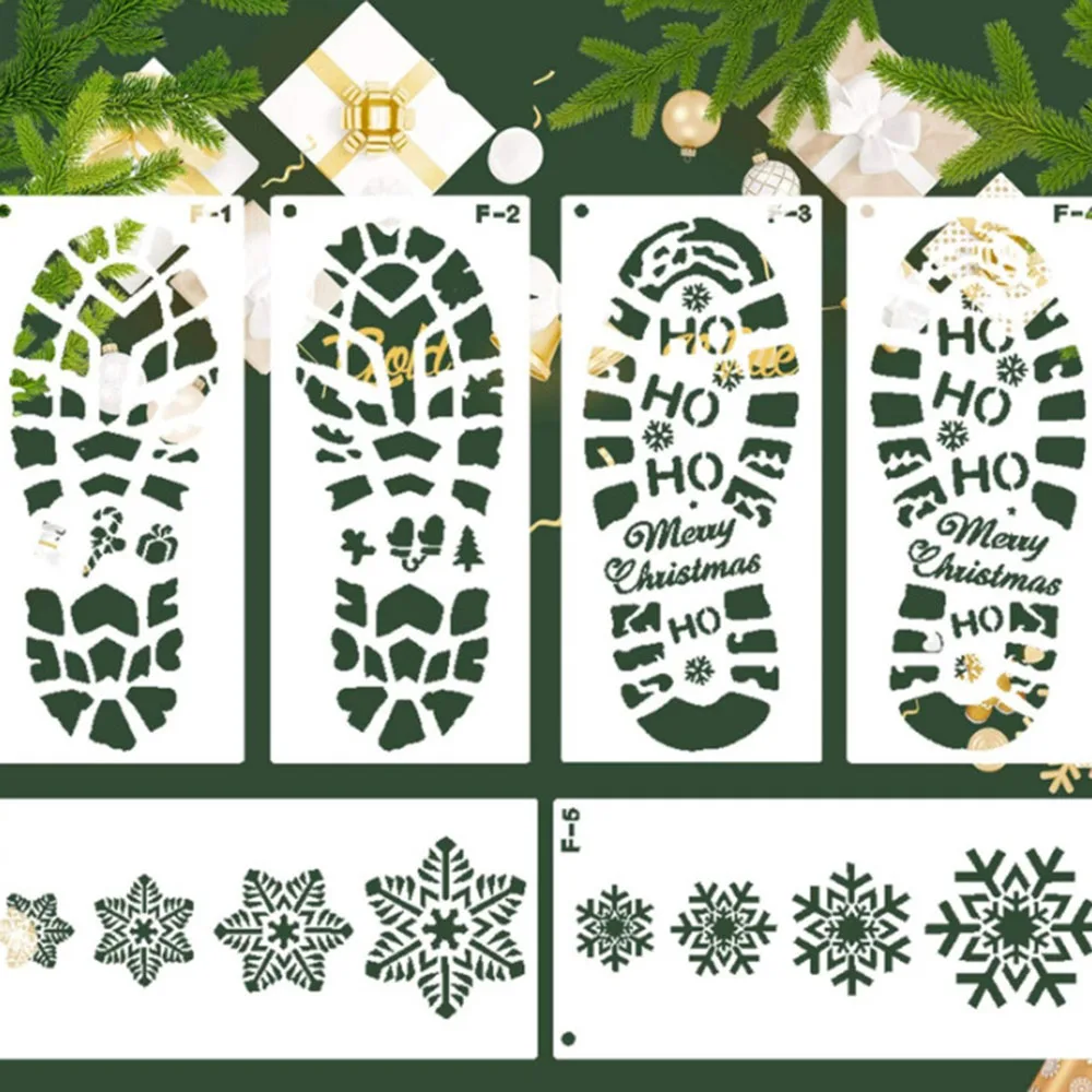 

Fashion Footprints Template Hollow Design Snowflake Making Template For Yard