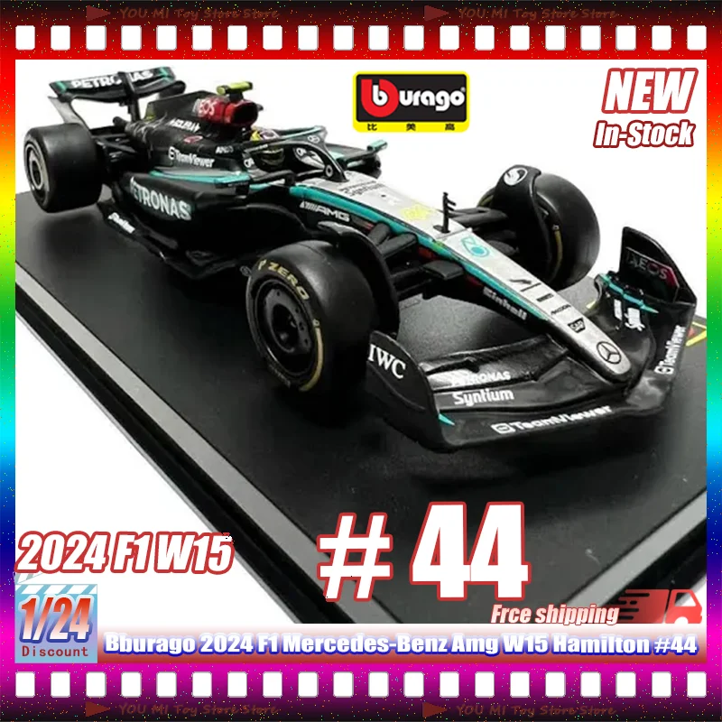 bburago-scala-1-24-2024-f1-mercedes-benz-amg-w15-hamilton-44-simulazione-in-lega-micro-die-cast-modello-di-auto-giocattolo-da-collezione-ornamento