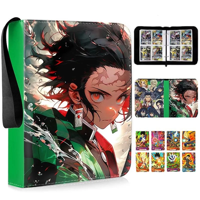 

New Demon Slayer 400pcsGame Card Collection Book Binder Children's Toys Anime Cartoon Folder Business Card Holder Birthday Gifts