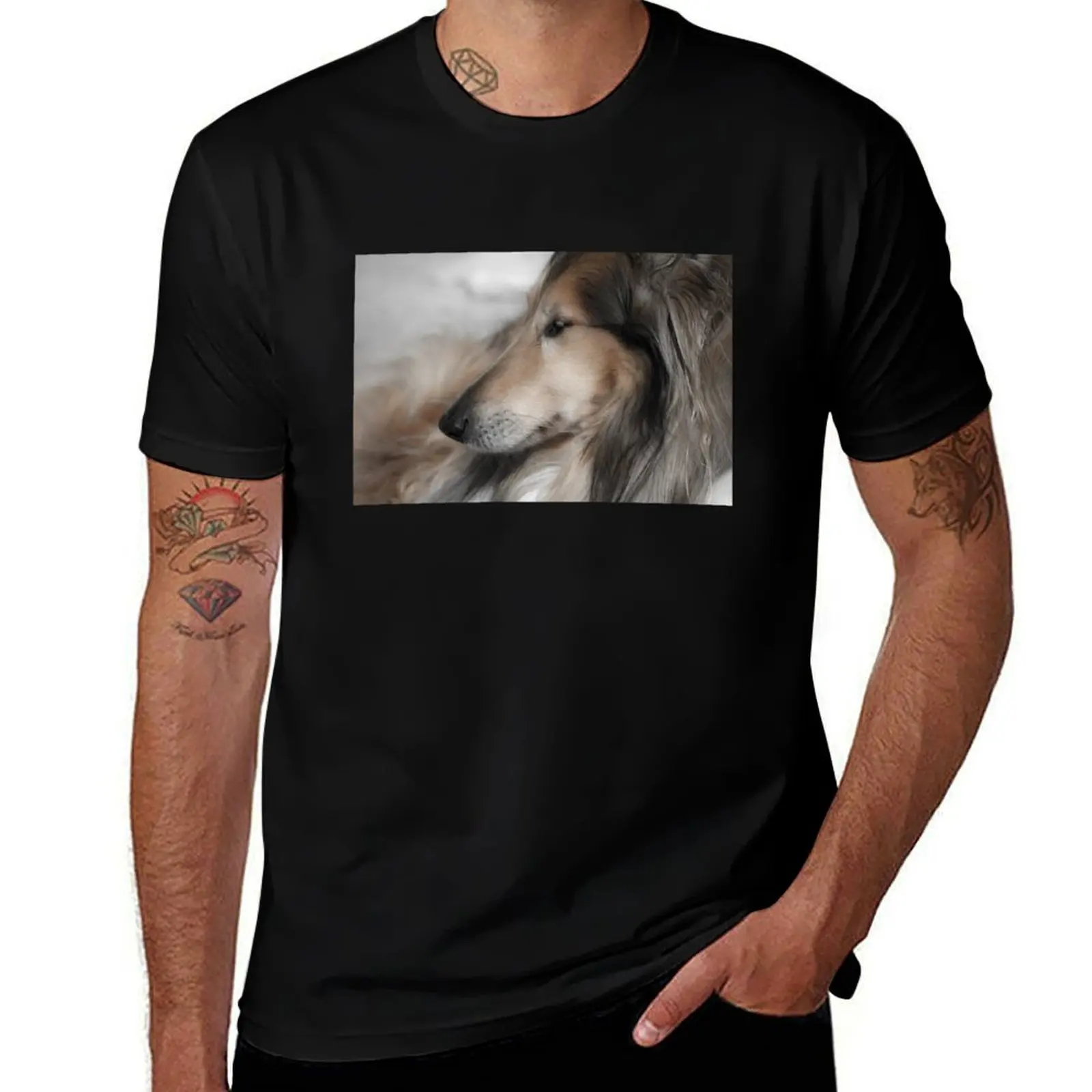 Daydreaming Collie T-Shirt g man t shirts for men T-Shirt