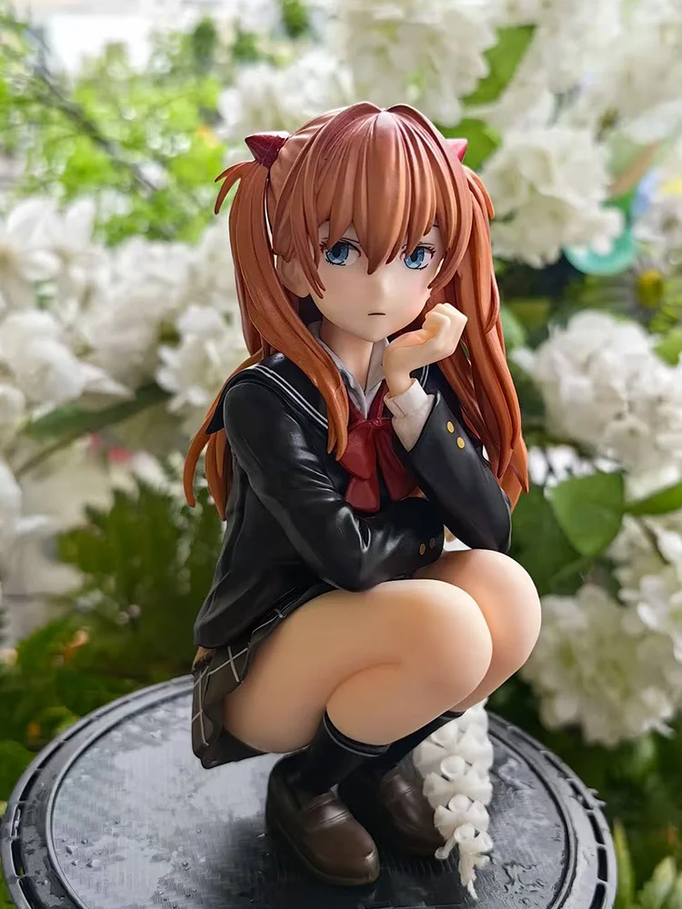 Anime NEON GENESIS EVANGELION EVA Asuka Langley Soryu cute Figure College Style Model Pc Case Decoration Toys Gift