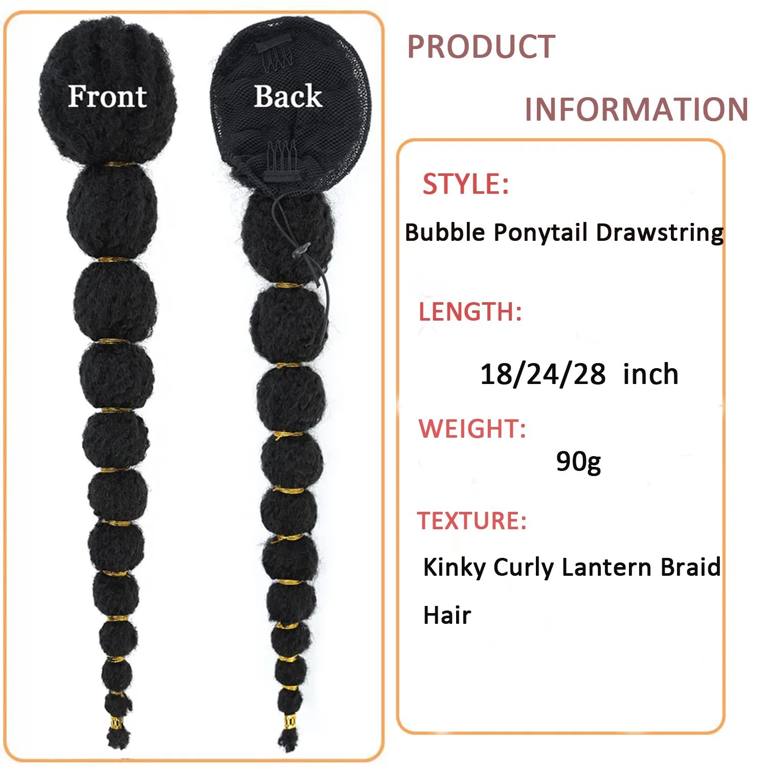 Kinky afro bolha rabo de cavalo extensão longo cordão rabo de cavalo natural preto clipe em rabos de cavalo para mulheres cabelo sintético