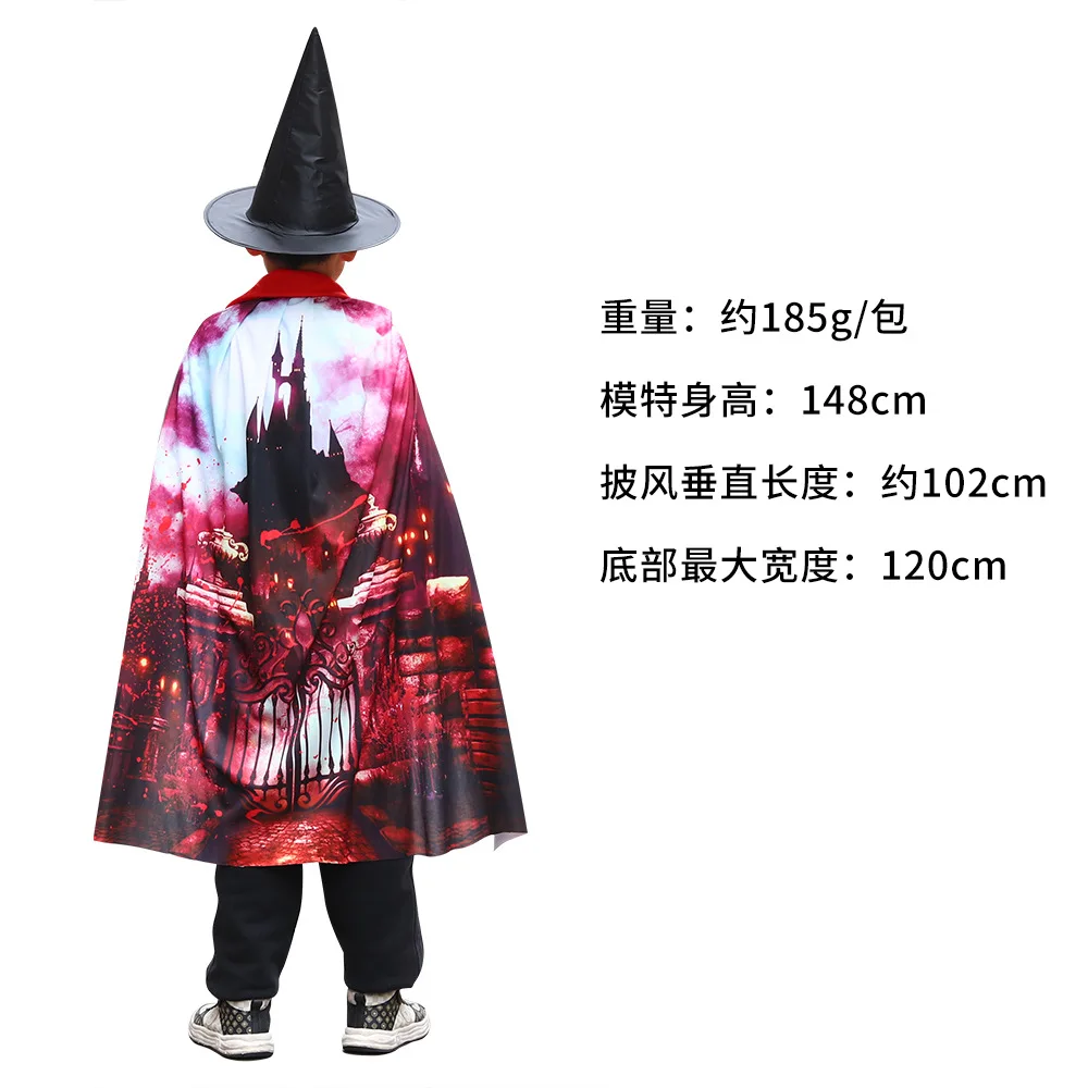 Halloween Cape Set Kids Day Party Prom Dress Up Cosplay Cape Kostuum 2 Stuks