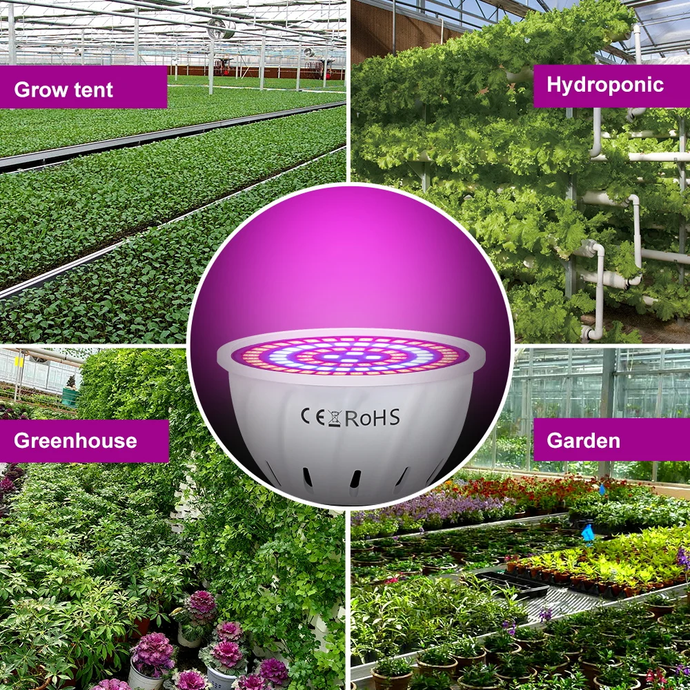 W E27/E26 LED Grow Light GU10 Full Spectrum Plant Lamp E14 For Indoor Potted Fruit Flower MR16 Cultivation Lighting AC220V 7W5W - view 6