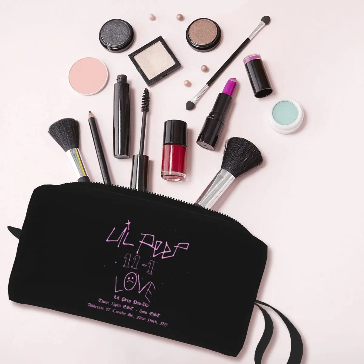 Bolsa de cosméticos Lil Peep para mujer, neceser de viaje con cremallera, organizador, Merch