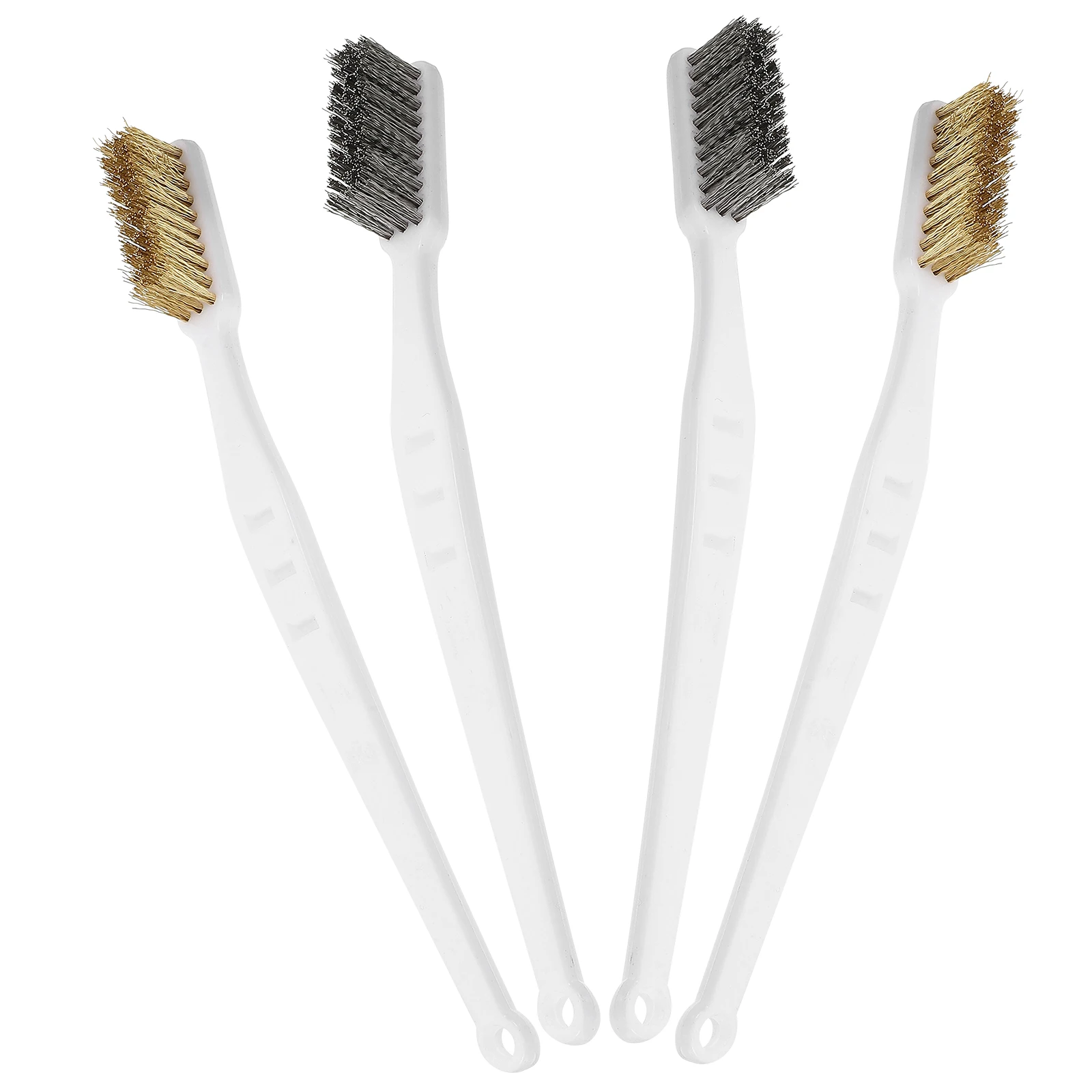 

4pcs Copper Durable Rust Removal Tools Polishing Rust Remove Brush For Home Steel Wire Brush Home Industrial Use