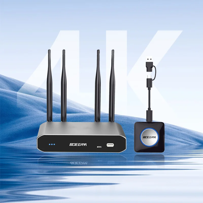 

4K Wireless Presentation System With USB-C/A Transmitters, Multi-Screen BYOM/BYOD Display For Conference And Meeting Rooms