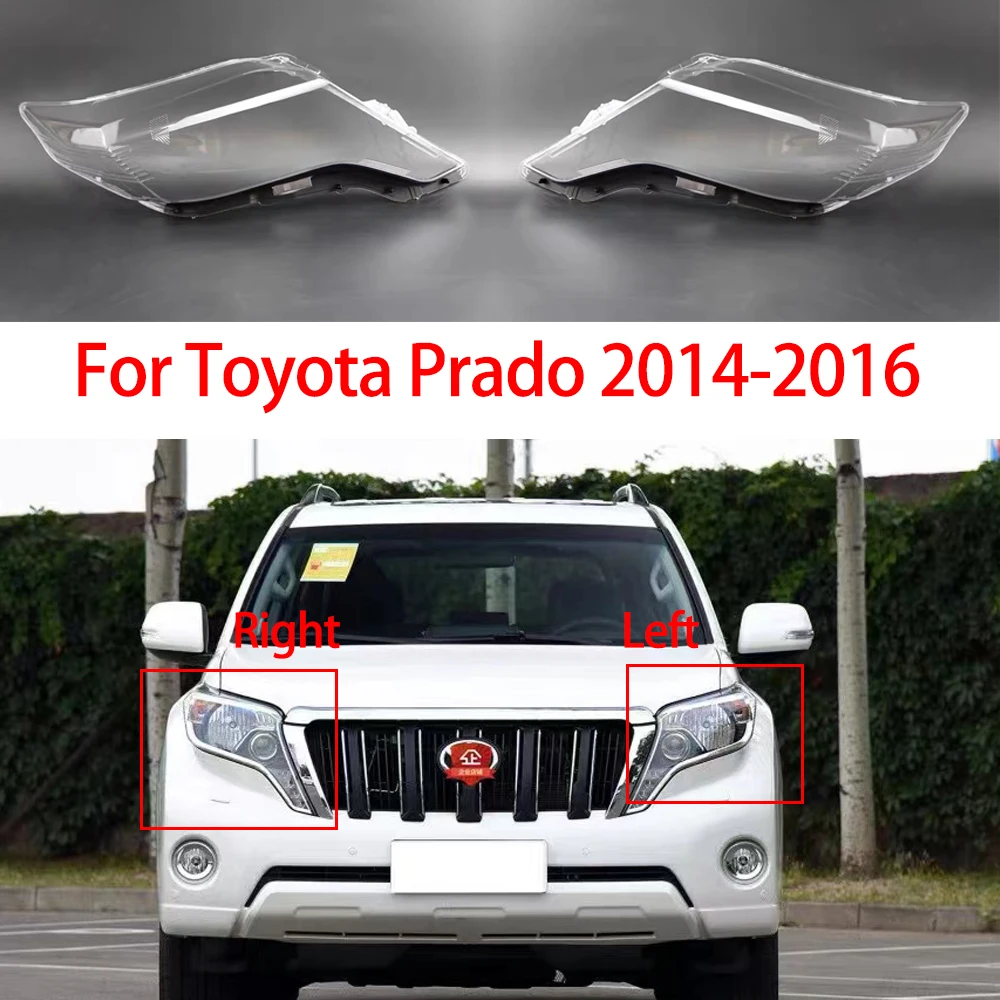 

Headlight Cover For Toyota Prado 2014 2015 2016 Transparent Glass Lamp Headlamp Cover Shell Replace Original Lampshade