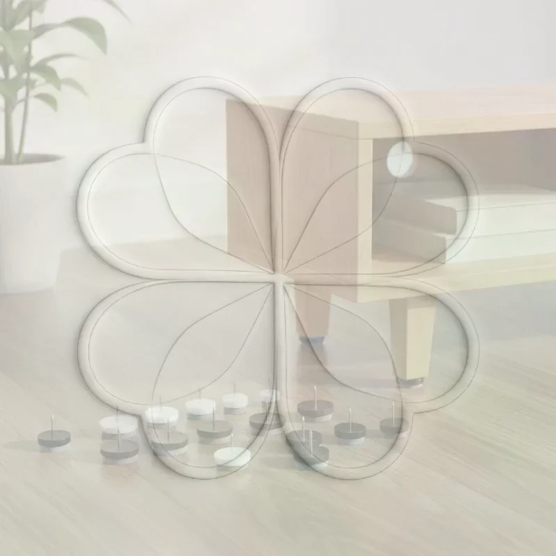10Pcs Felt Furniture Glide Nails Easy Install Anti Scratch Noise Reduction Non Slip for Table Chair Legs Wood Floors