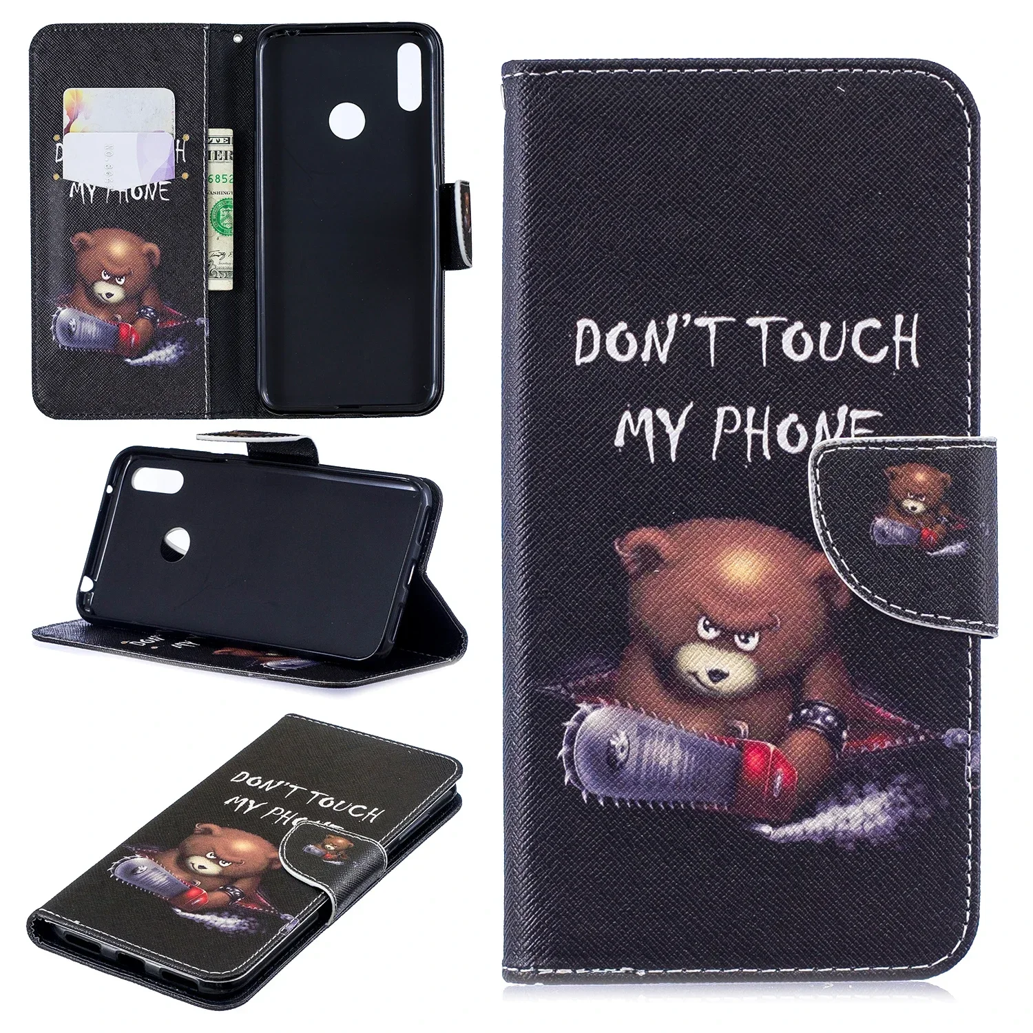 2024 Чехол для Luxury Wallet With Card Slot Holder Magnetic Flip Case For Huawei Y5 2019 Y5 P Y6 2019 Y6 P Y7 P Y7 2019 Y7 A Y6