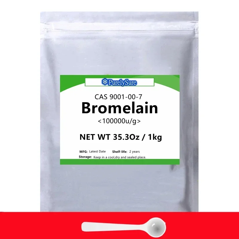 

50 г-1000 г Бромелин, 100000u/г, CAS 9001-00-7, Прямая продажа с завода ананасов P.E.