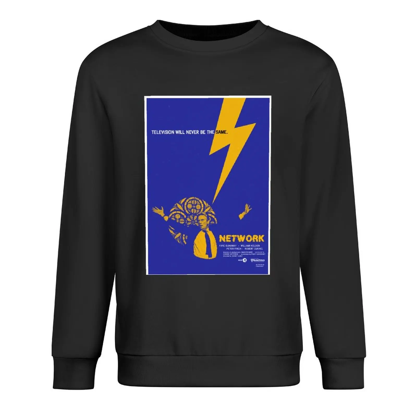 

Network (1976) - Movie poster design Pullover winter clothes fashion men men's sweat-shirt autumn clothes graphic sweatshirts