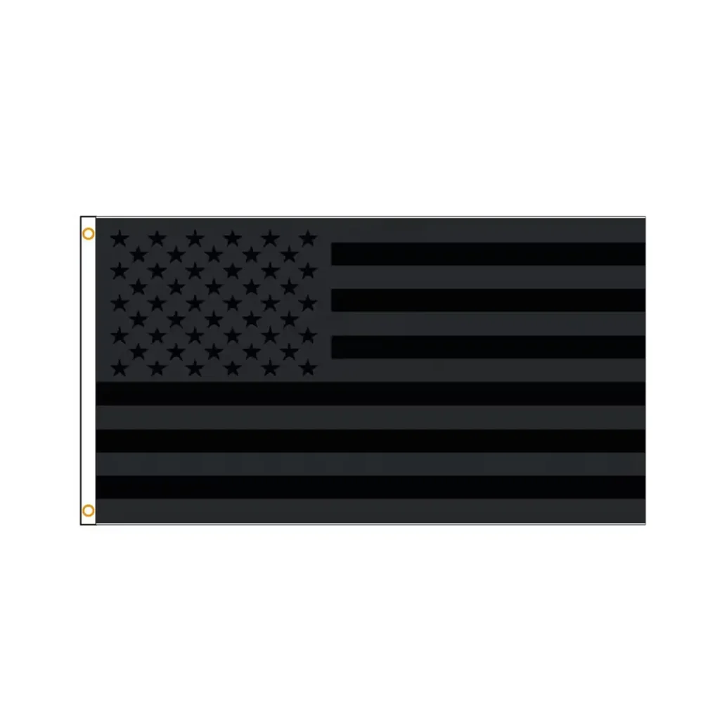 All Black American Flag US Flag 3x5FT 2x3FT Blackout American Flag for Outdoor Indoor Decoration, Garden, Wall, Car, Truck