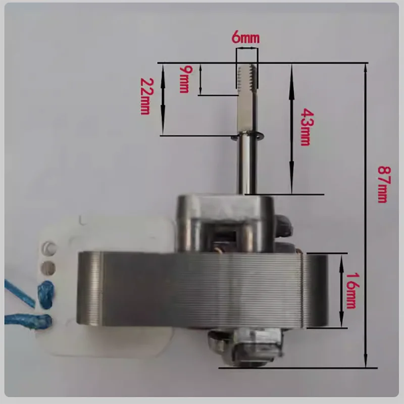 Imagem -02 - Motor de Fritadeira de ar Yj6116 13 10 Monofásico Coberto Pólo Assíncrono Motor de Ventilador Universal