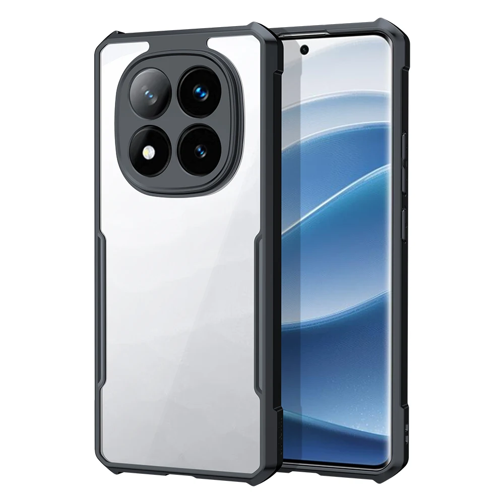 Xundd Case For Xiaomi Redmi Note 14 Pro 4G Note 14 Pro 5G Global Version -Airbag Tech Shockproof PC+TPU Hybrid Transparent Cover