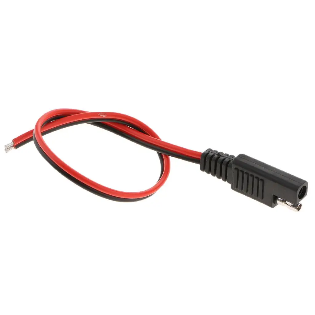 SAE Gender Charger Cable 30cm PVC Material DC Adapter Cord Solar Converter Harness for Battery Connection