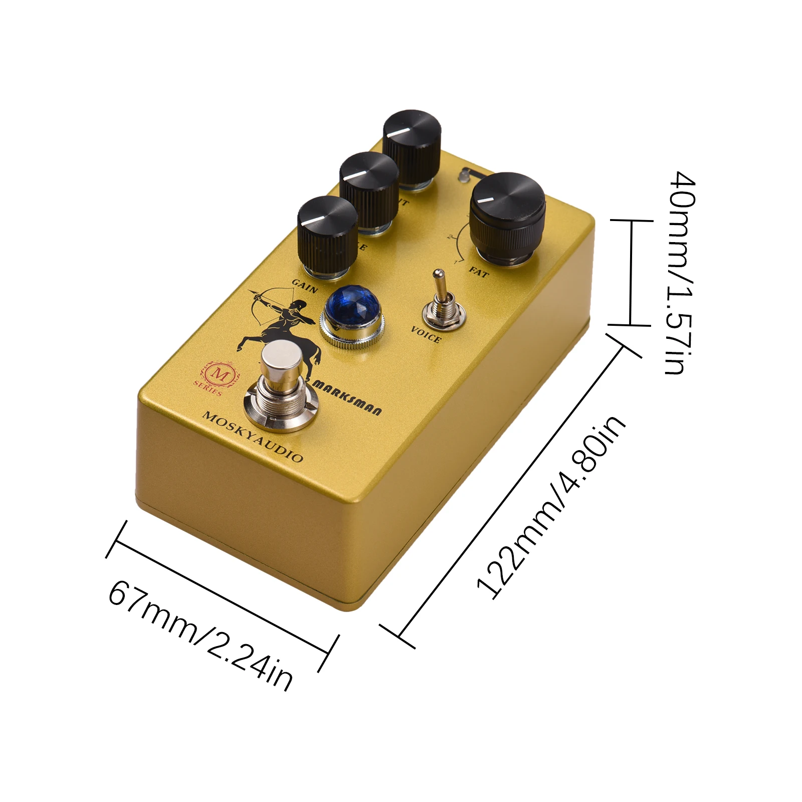 MOSKYAudio Overdrive/Preamp Guitar Effect Pedal 4 Clipping Mode Switch & Output/Treble/Gain Controls Guitar Effect Processor