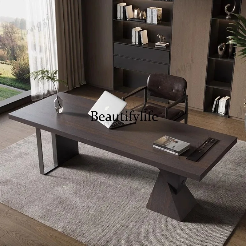 Escritorio de Oficina de Diseño Estilo Italiano TTT, Elegante, Minimalista, Vintage, Escritorio de Oficina Nórdico para Computadora, Muebles de Oficina, Pupitre