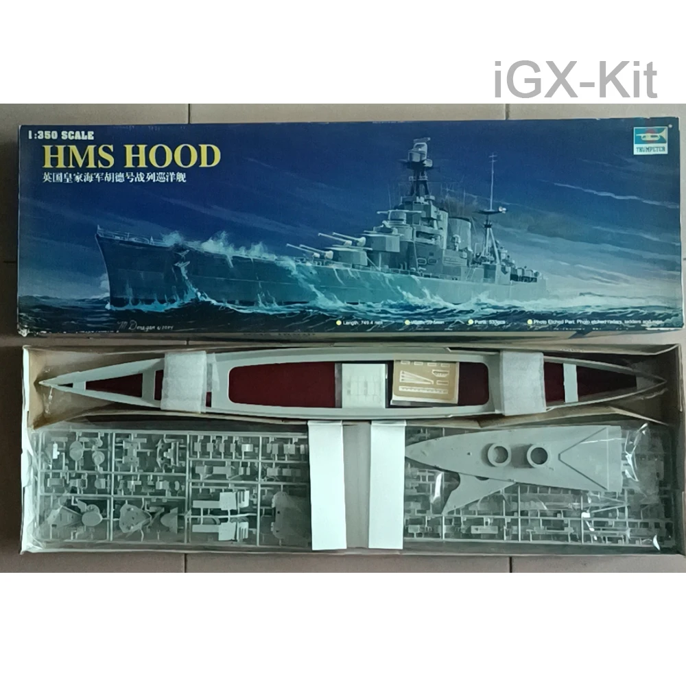 

Trumpeter 05302, масштаб 1:350, HMS, капюшон, боевой крейсер, военный корабль в сборе, пластиковая модель, строительный комплект