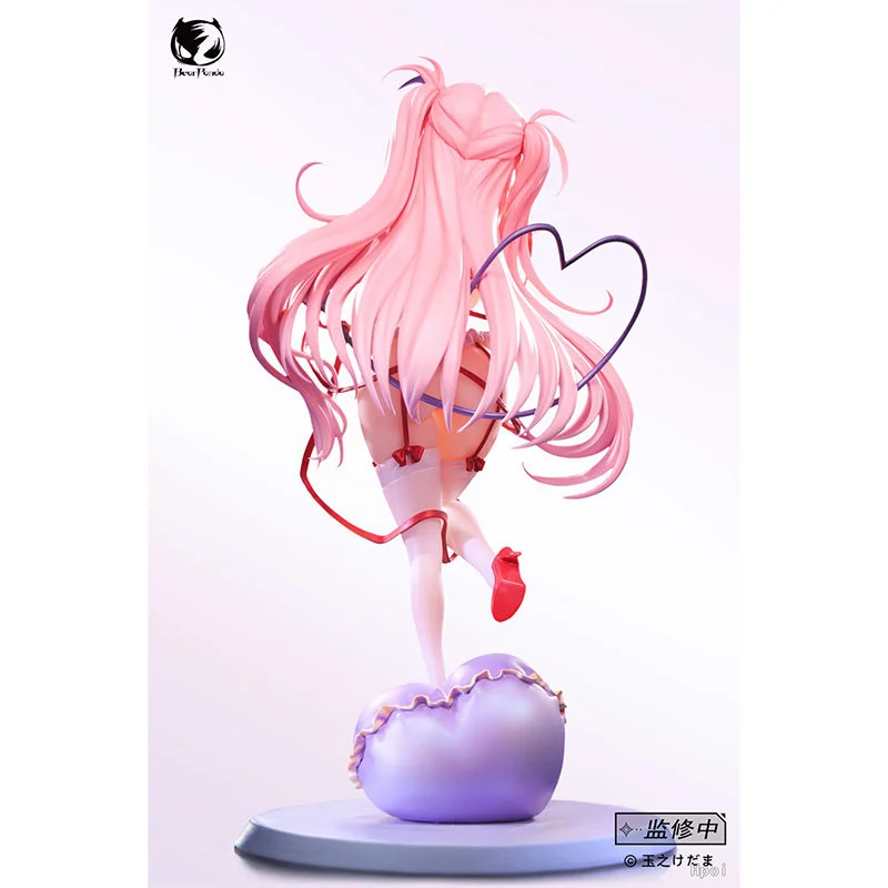 Spot Cute Devil Style Anime Girl Ornament Red Ribbon Details Home Desktop Decoration Present For Anime Fans