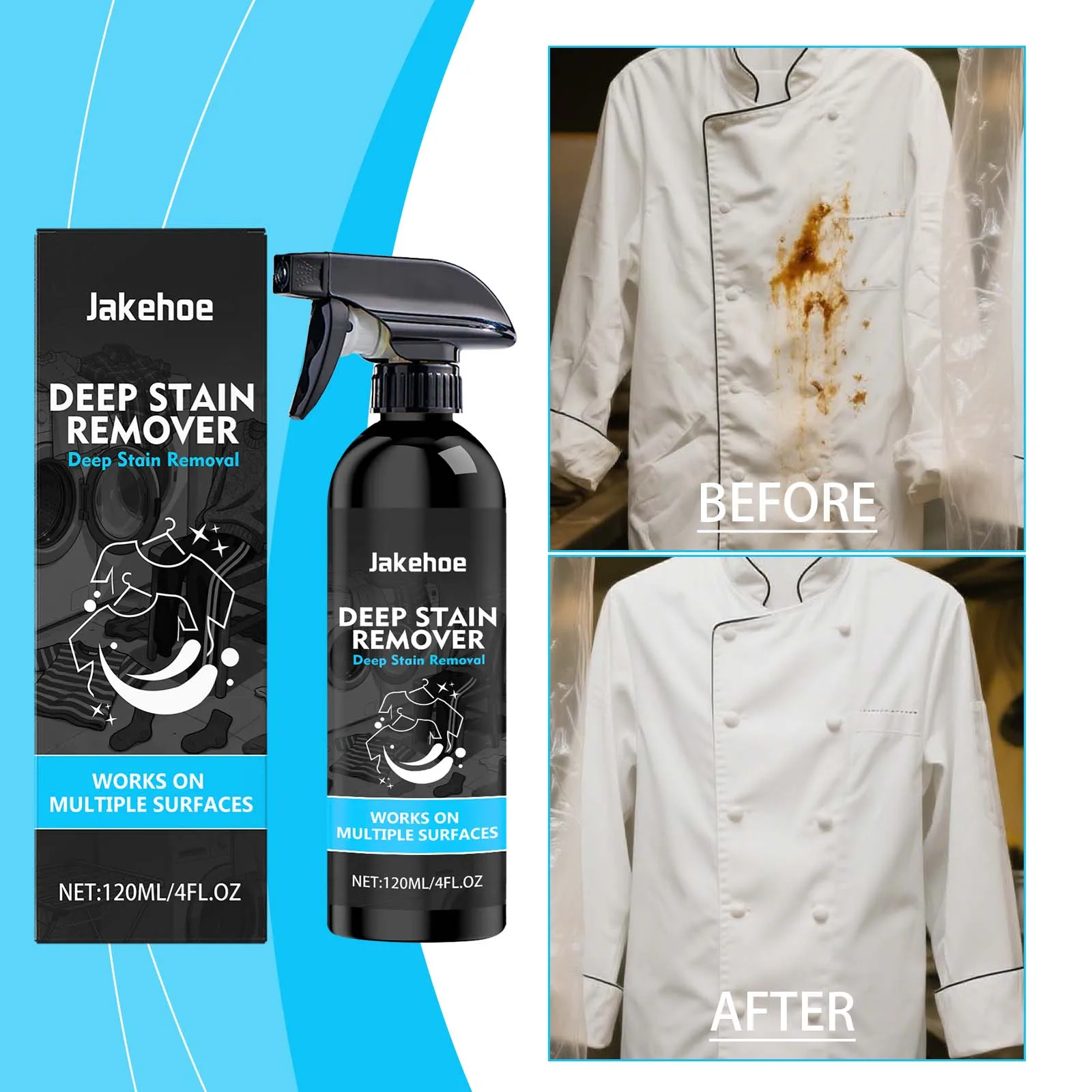 مزيل البقع متعدد الوظائف والقوي للملابس، عامل تنظيف متعدد الاستخدامات ومتعدد الاستخدامات