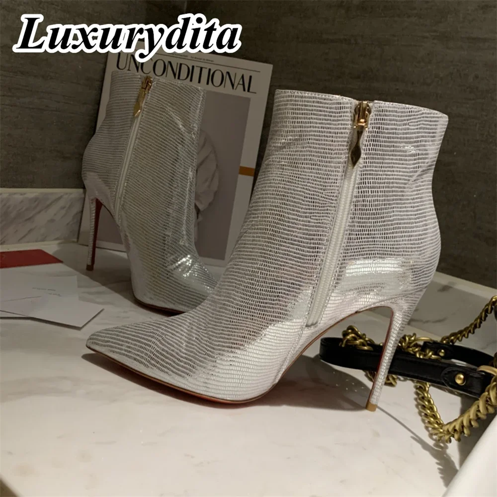 

Top Quality Womens High Heel Boots Luxury Fashion Women Ankle Boots Designer Red heel leather sole over the knee boots 0562