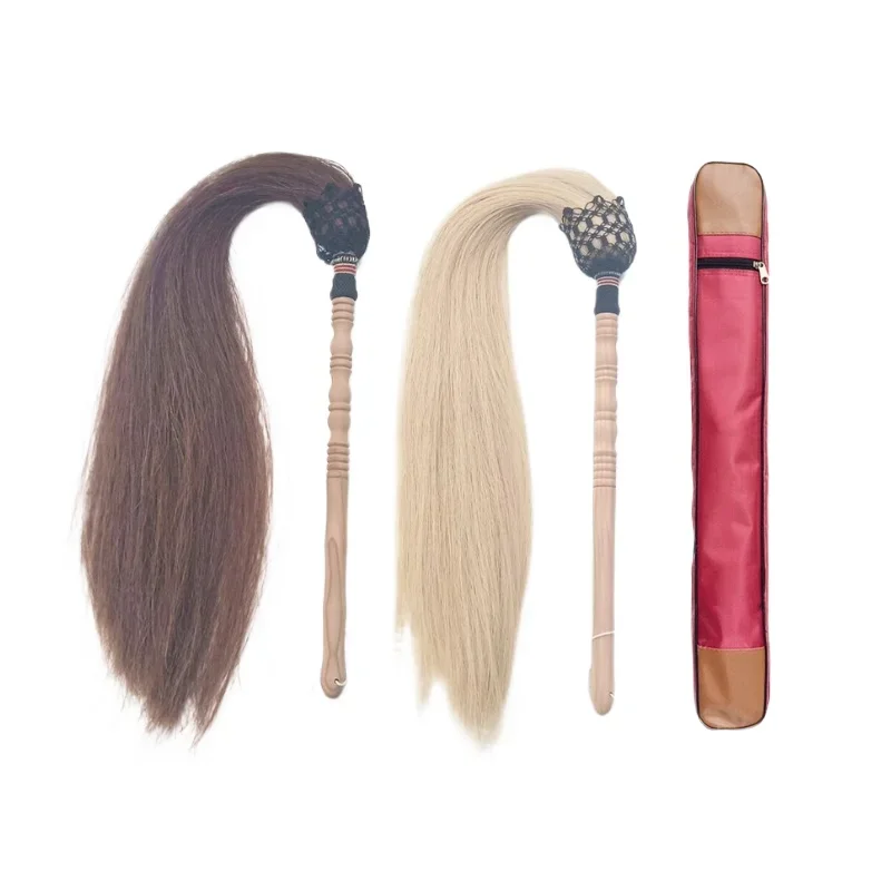 

Wudang Tai Chi Fuchen Даосская пыль Хиск из конского хвоста Настоящий хвост Даосский кунг-фу Будда Дастер с сумкой