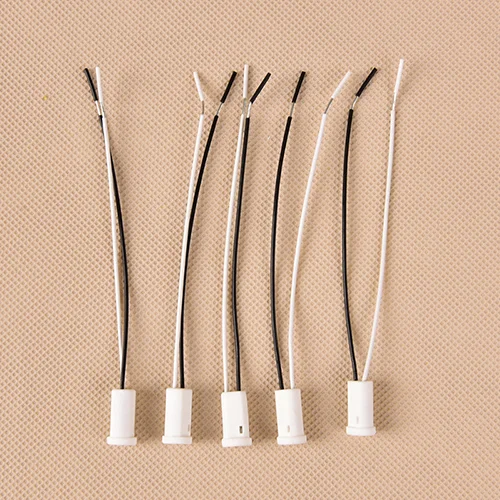 〔YY32〕10 Pcs/lot G4 Base G4 Socket Plug Ceramic G4 Holder Head Wire Connector 10cm