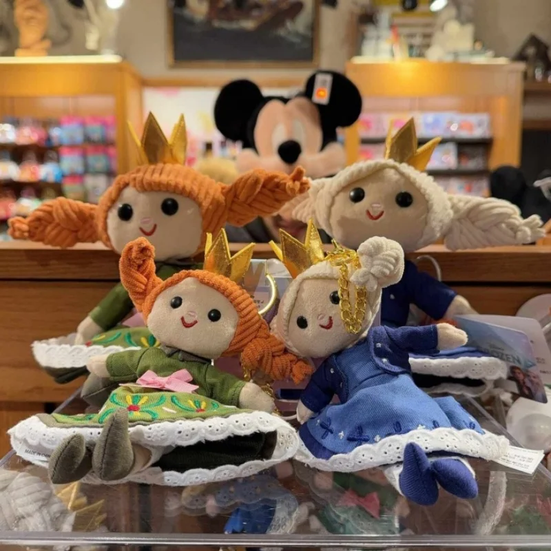 

Плюшевая кукла-брелок Disney Frozen Эльза и Анна с милой короной, мягкая игрушка-подвеска для сумки, сувенир для фанатов и девочек