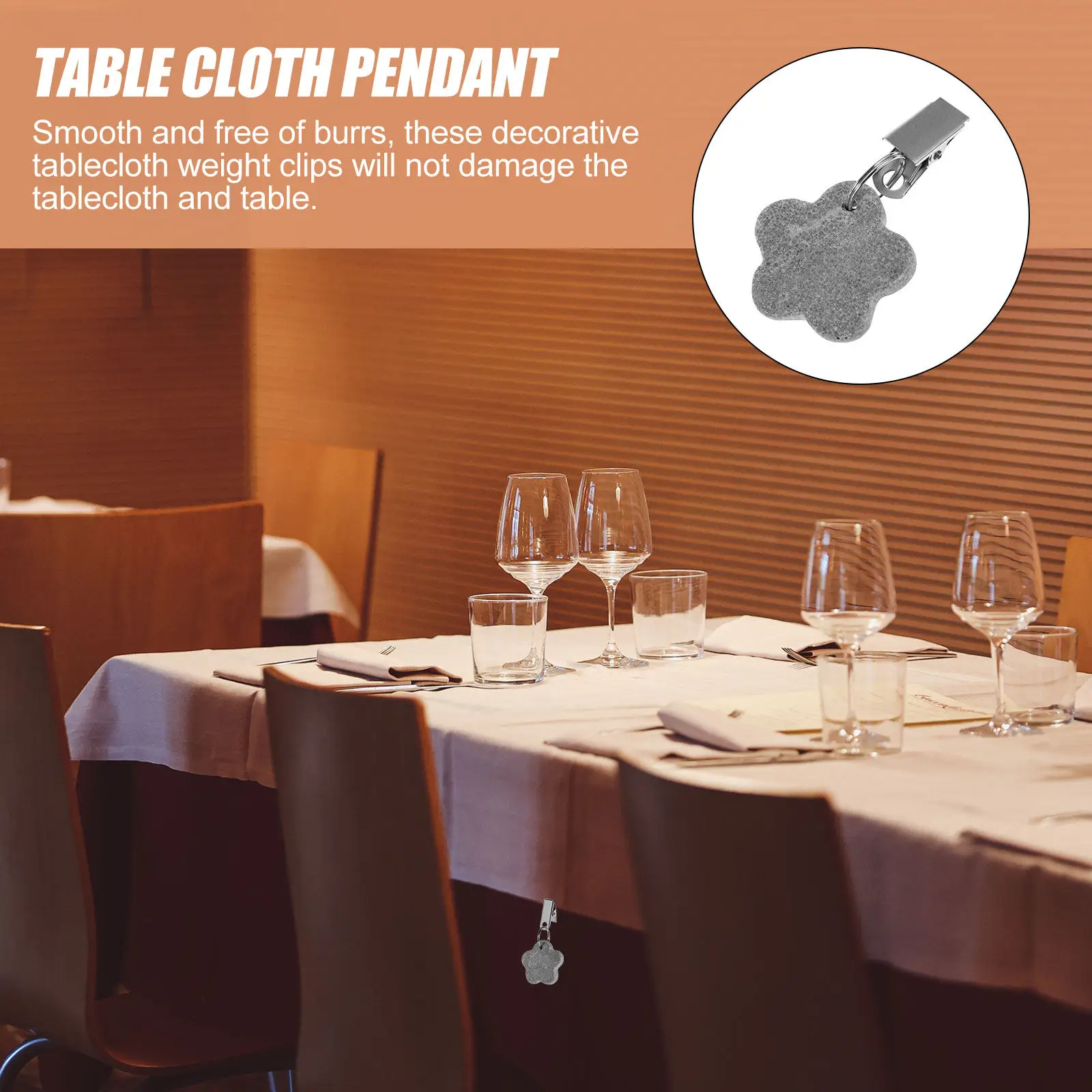 4Pcs Outdoor Tablecloth Weights Flower Design Table Cloth Clips for Picnic Camping Folding Tables Sturdy Non Deformable Smooth