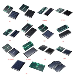 5Pcs 1/1.5/2/2.5/3/5V  25mA-120mA Poly Solar Panel Mini Solar Cell Panel Module DIY for Phone Light Toys Charger