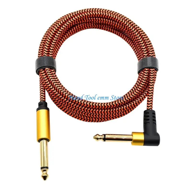 H37F Professional Guitar Instrument Cable Double Shielding Technology Gold Plate 1/4in Audios Connectors Wide Compatibility
