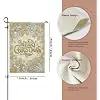 Elegant Gold And Silver Christmas Greeting Snowflake Garden Flag 12x18 Inch jjp