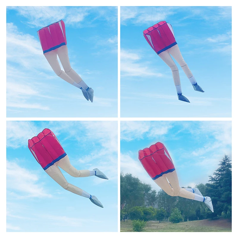 3D Large Leg Funny Kite Soft Inflatable Kite  Prevent Tearing Easy To Fly Sports Flying Toy Kite Halloween Decoration