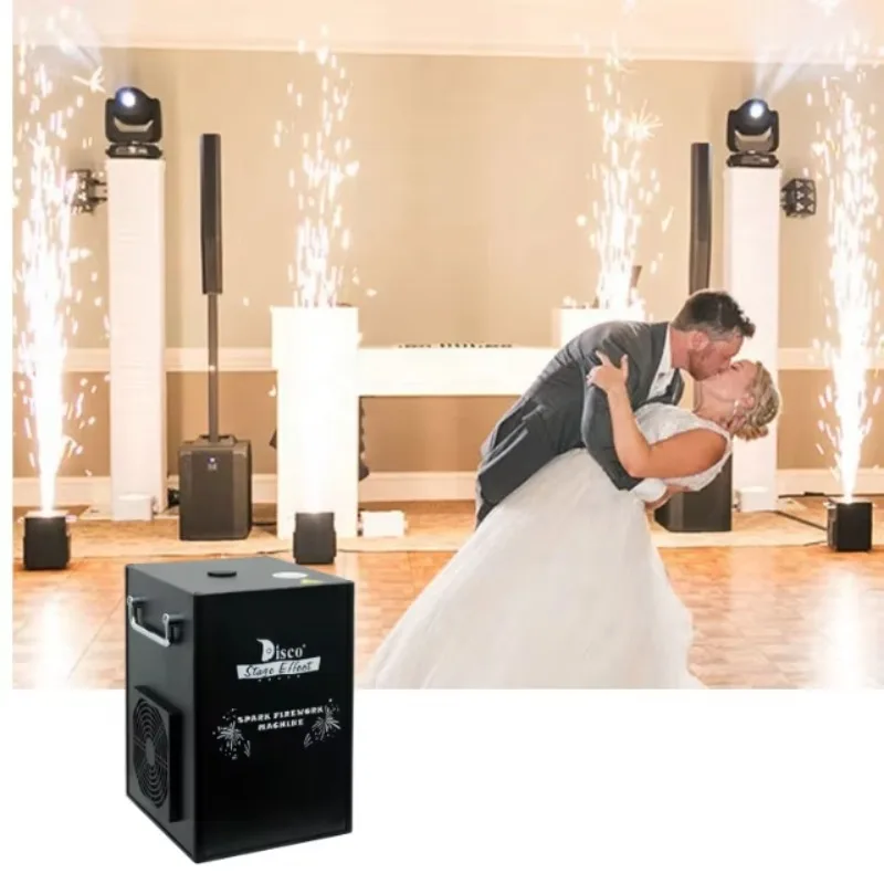 High End Mini Small Electric Cold Spark Machine Jet Gold Fountain Magical Special Effects for Indoor Wedding Stage DJ