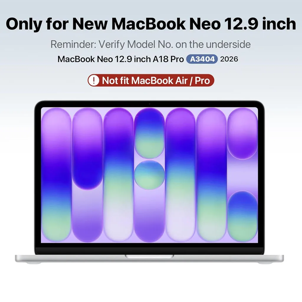 Laptop Case For MacBook Neo Case 13 inch 2026 ACover Protective Hard Shell Laptop Cases Model A3404